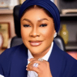 Female posing in an office