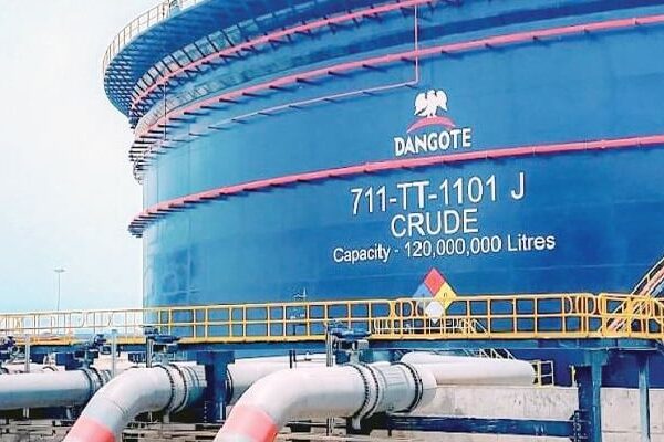 a large storage tanker with enormous capacity