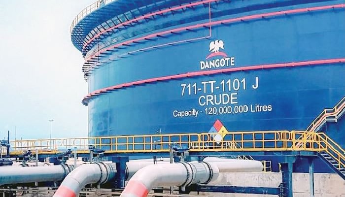 a large storage tanker with enormous capacity