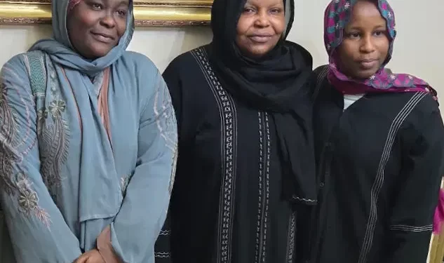 Three middle aged women posing for mug shots