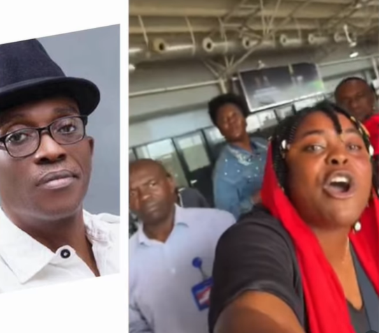 Mama Pee Attacked By Thugs Reportedly Under The Order Of Julius Abure Of Labour Party At The Airport