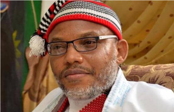 Nnamdi Kanu, male dressed in Igbo native attire