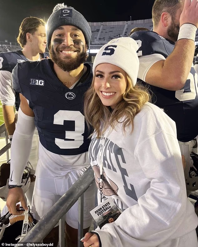 College football star and his girlfriend