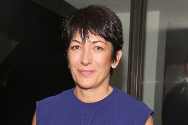 Ghislaine Maxwell pictured with a grin