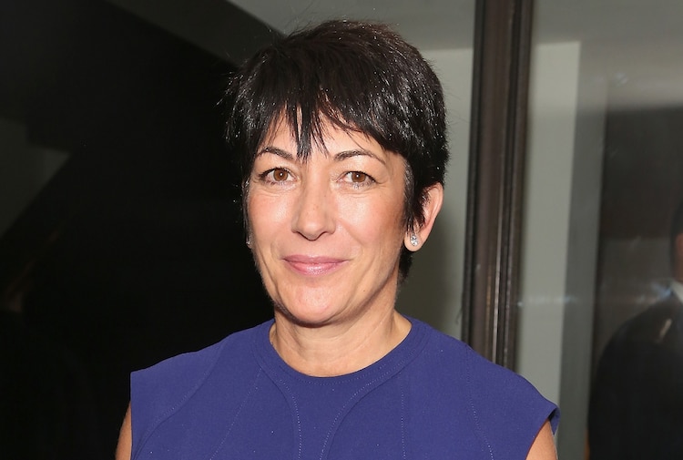 Ghislaine Maxwell pictured with a grin