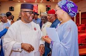 Male and a female speaking to each other